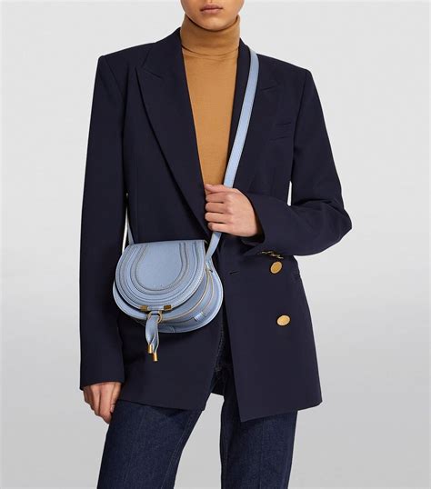 chloe marcie large blau|chloe marcie saddle bag.